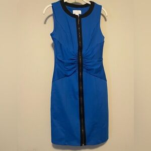 Jessica Simpson Royal Blue Midi Dress with Black Trim